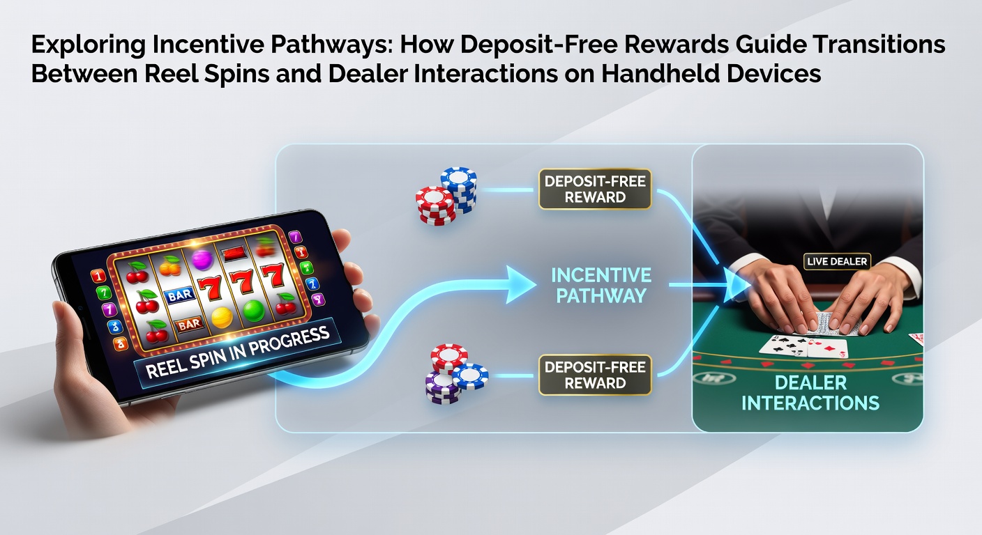 Mobile screen showing slot reels transitioning to live dealer blackjack table on a handheld device with no-deposit reward indicators