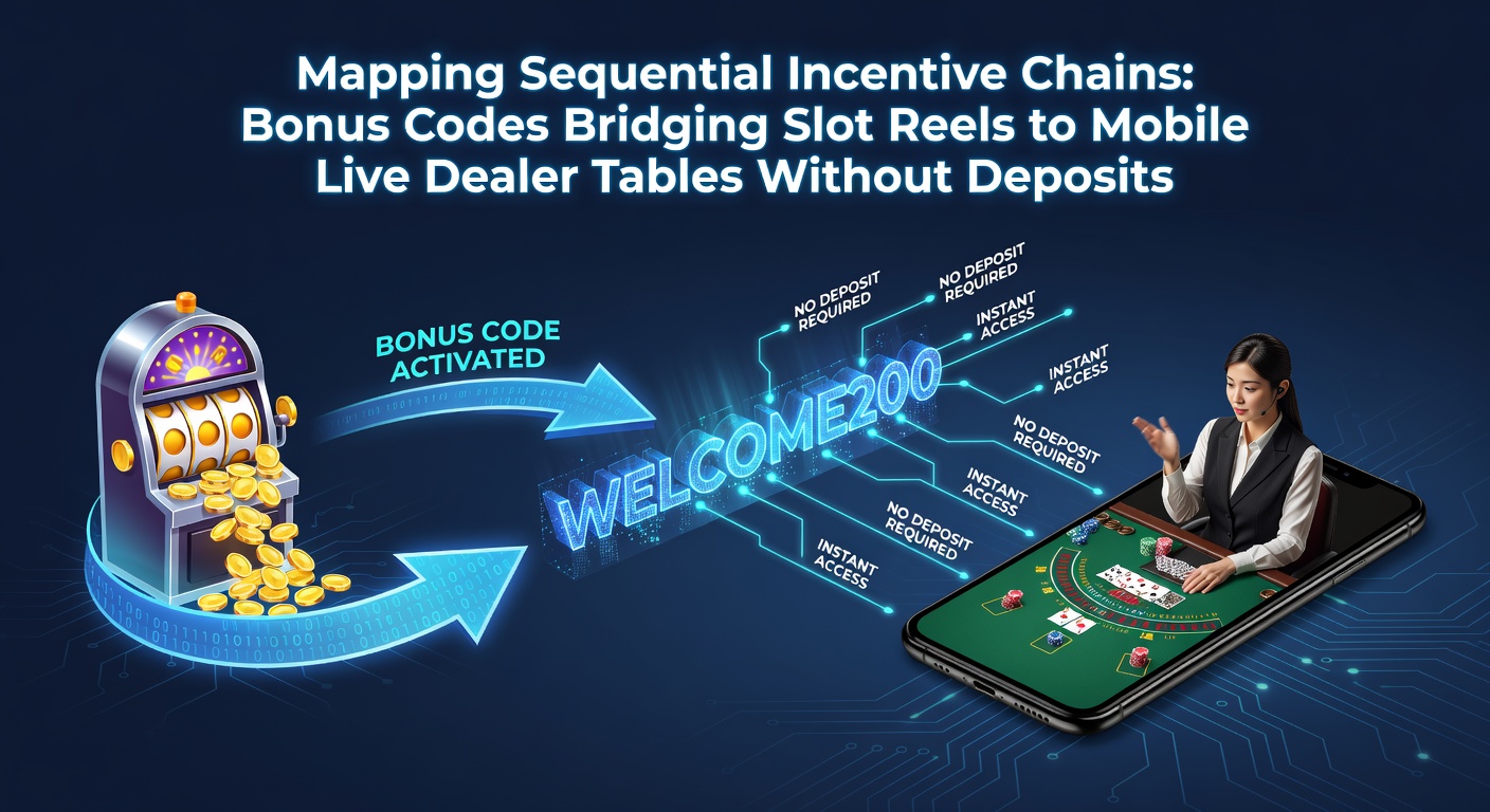 Mobile device displaying slot reels transitioning to live dealer table interface with bonus code indicators